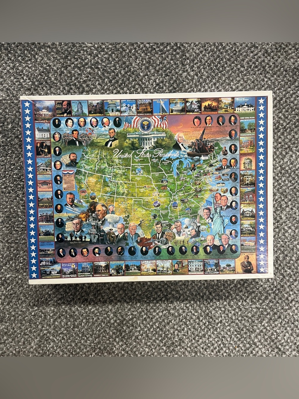 United States presidents white mountain puzzle 1,000 larger pieces vintage